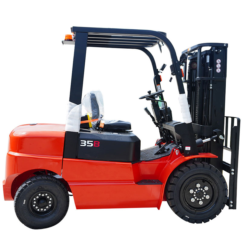 Forklifts Leictreach 3500kg frithchothromaithe don Tionscal L&aacute;imhse&aacute;la &Aacute;bhar